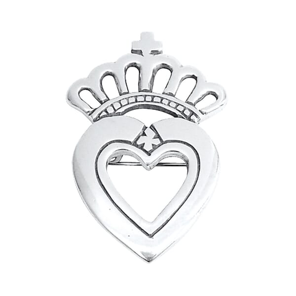 Brosje Prinsesse kvit, liten - 569143